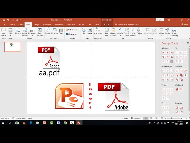 insert pdf into powerpoint for mac